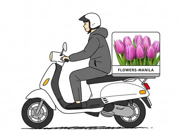Flower delivery in Manila - useful information and cost (delivery motorbike)